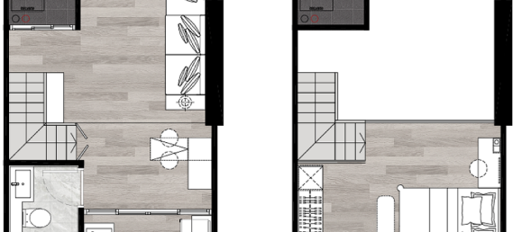 Кондоминиум с 1 спальней в Бангкок, Таиланд № 12088 2