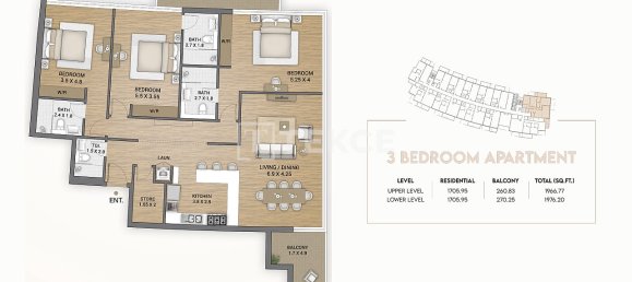 Apartamento T2 em Dubai, UAE N.º 189384 16