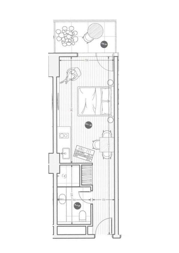 استوديو في Tbilisi, Georgia رقم 1378