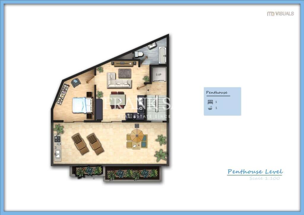 Penthouse T1 em Fgura, Malta N.º 2074