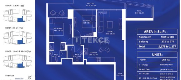 1 غرف نوم شقة في Jumeirah Village Triangle, UAE رقم 114165 30