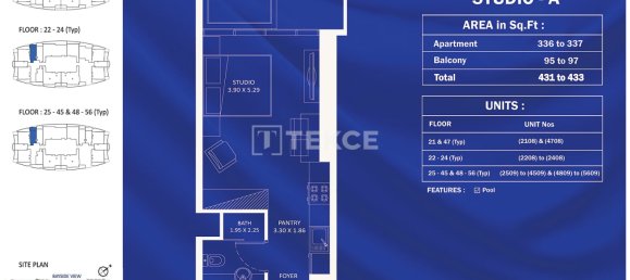 1 غرف نوم شقة في Jumeirah Village Triangle, UAE رقم 114165 24