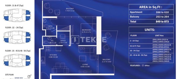 1 غرف نوم شقة في Jumeirah Village Triangle, UAE رقم 114165 26