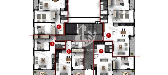 Appartement 1+1 à Oba, Turkey No. 3561 16