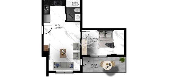 Appartement 1+1 à Oba, Turkey No. 3561 17