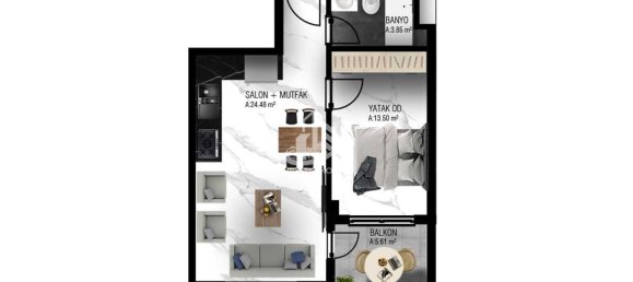 Appartement 1+1 à Oba, Turkey No. 3561 19