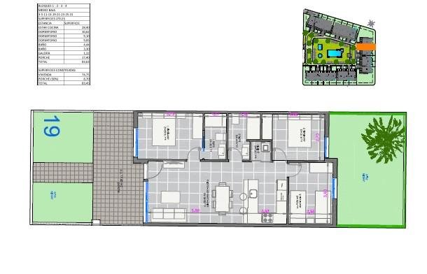Apartamento T3 em Pilar de la Horadada, Spain N.º 285798