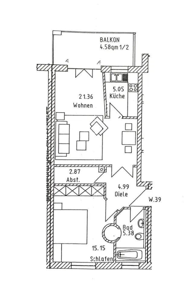 1 Schlafzimmer Wohnung in Ingolstadt, Germany, Nr. 59909