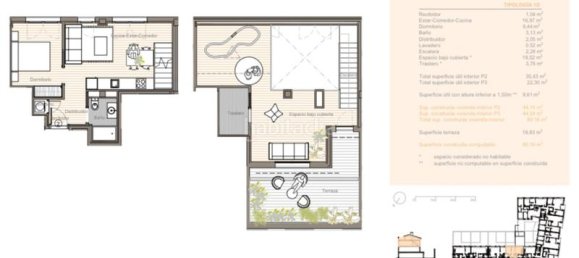 Пентхаус с 1 спальней в Сабадель, Испания № 87712 14