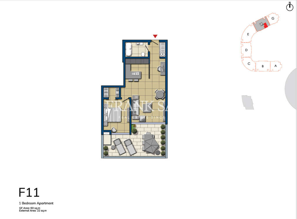 1 bedroom Apartment in Kalkara, Malta No. 173