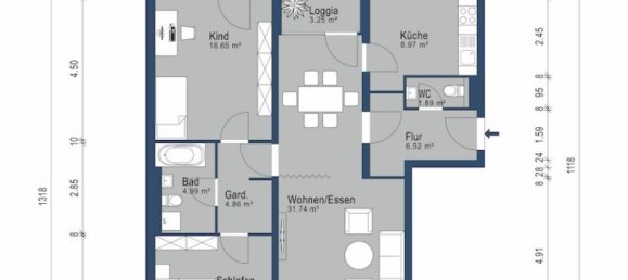 4 rooms Apartment in Furstenfeldbruck, Germany No. 341372 5