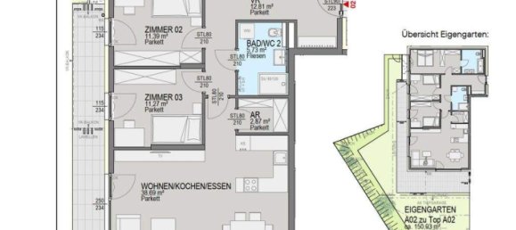 4-Zimmer Wohnung in Klagenfurt am Wörthersee, Austria, Nr. 105028 2