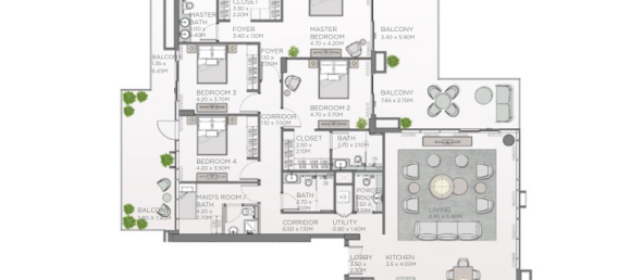 1 Schlafzimmer Wohnung in Al Wasl, UAE, Nr. 121276 12