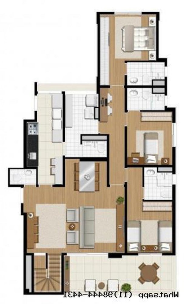 3 غرف نوم شقة في Sao Paulo, Brazil رقم 539283