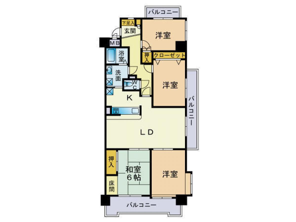 4 chambres Appartement à Fukuoka, Japan No. 6564