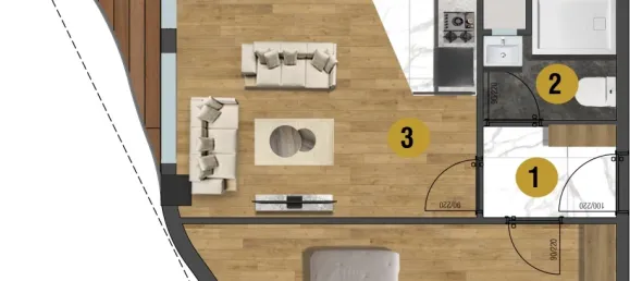 Wohnung 1+1 in Mugla, Turkey, Nr. 33310 11