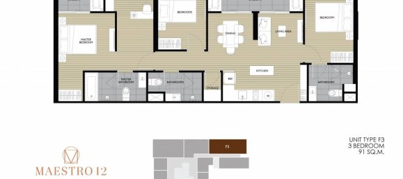 3 bedrooms Condo in Bangkok, Thailand No. 2210 14