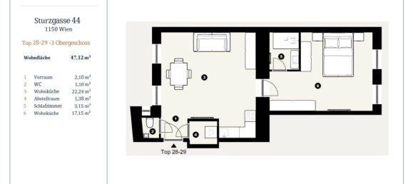 2 rooms Apartment in Rudolfsheim-Funfhaus, Austria No. 198241 14
