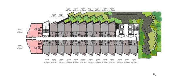 Студия в кондо в Паттайя, Таиланд № 12048 26