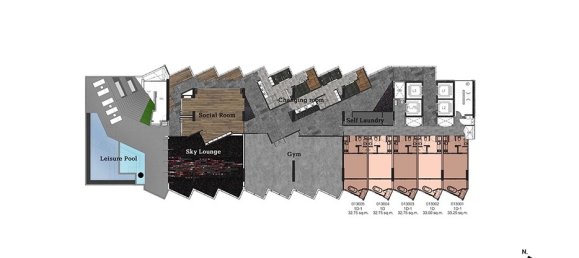 Студия в кондо в Паттайя, Таиланд № 12048 28