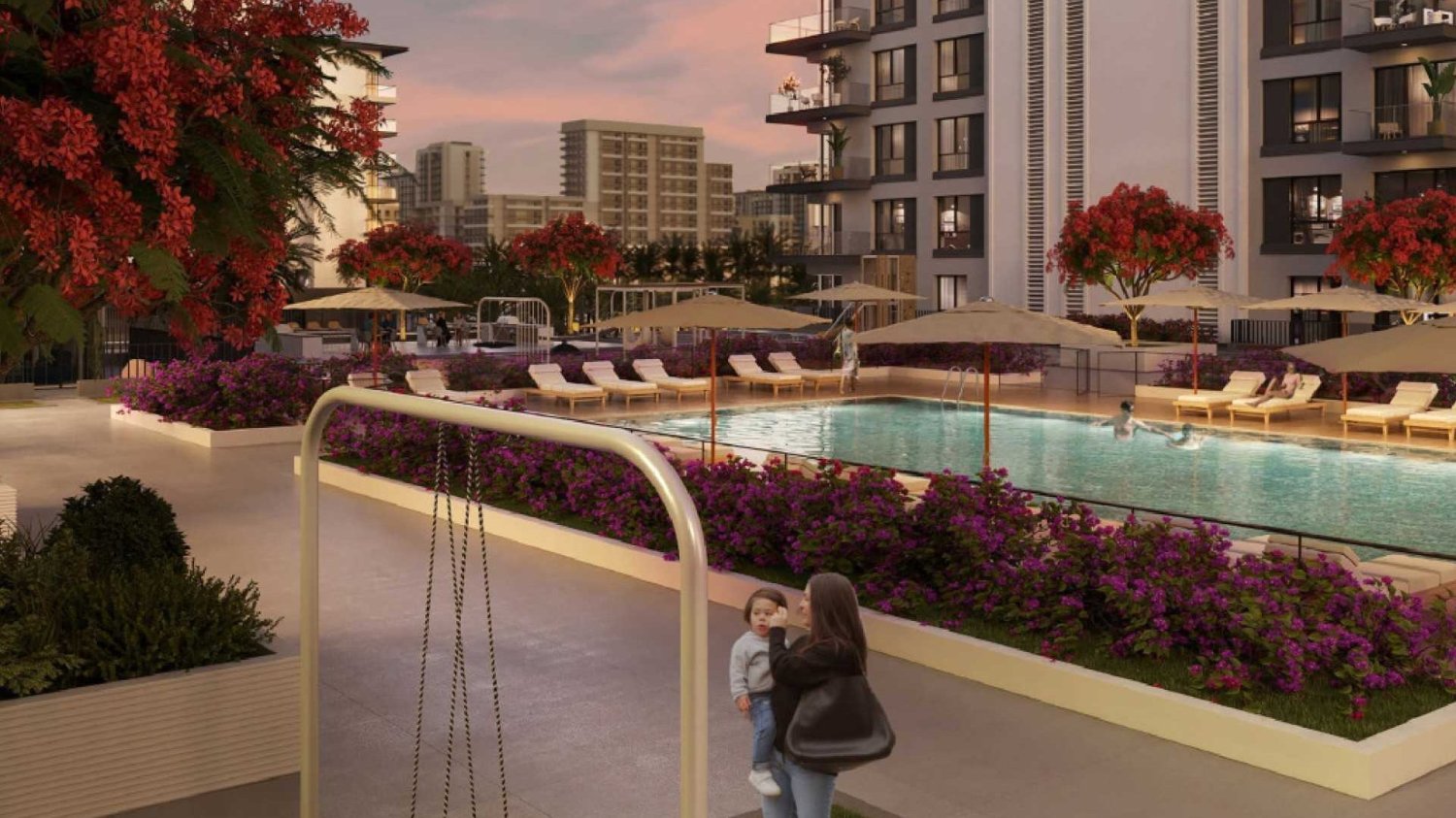 Apartamento de 1 dormitorio en AYALA, Town Square, UAE No. 61758