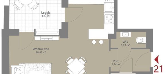 2-Zimmer Wohnung in Wien, Austria, Nr. 116985 16