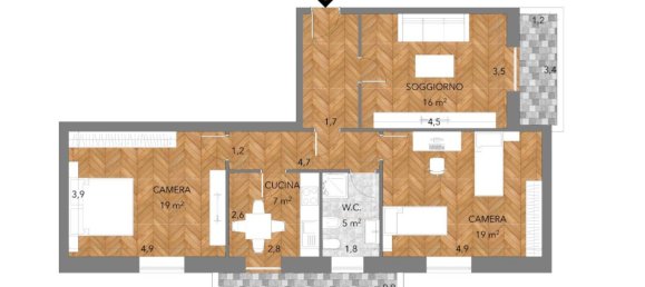 Apartamento T2 em Ciampino, Italy N.º 20795 20