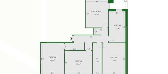 4 rooms Apartment in Bari, Italy No. 34596 2