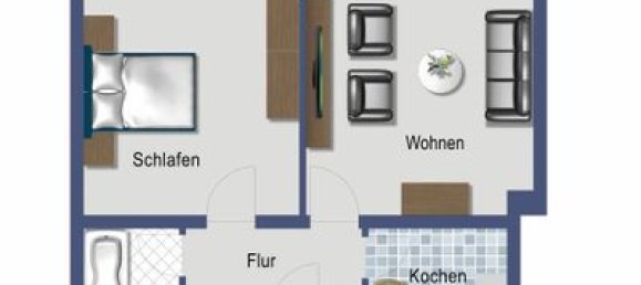 2 rooms Apartment in Essen, Germany No. 6567 6
