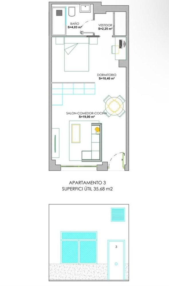 1 bedroom Apartment in Salamanca, Spain No. 194628