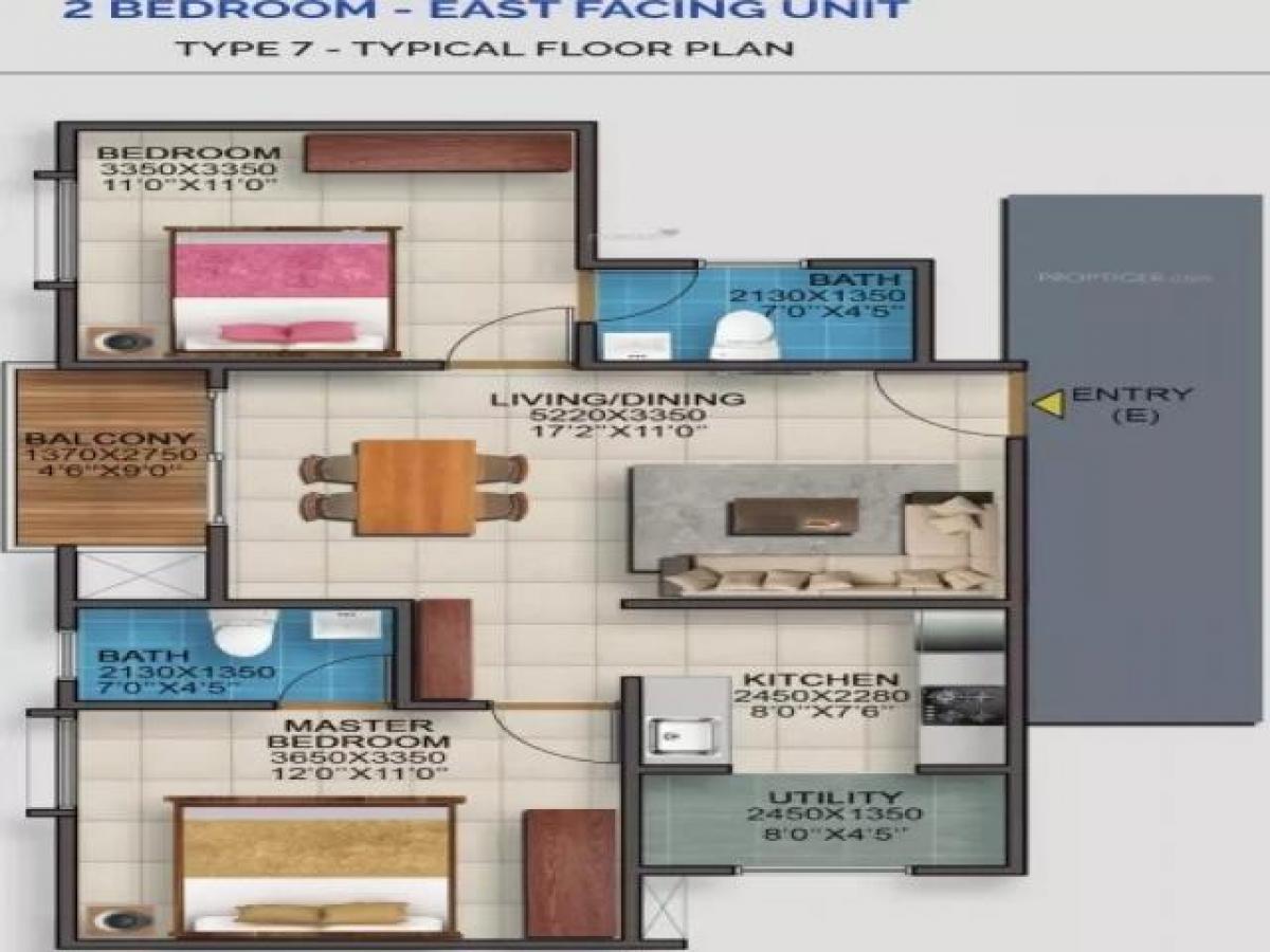 2 Schlafzimmer Haus in Bangalore, India, Nr. 53069