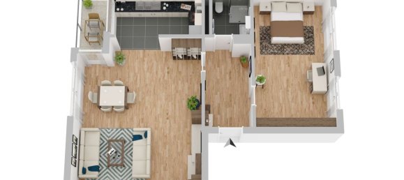 Квартира с 1 спальней в Крефельд, Германия № 46961 11