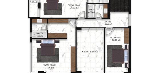 Villa 4+1 in Alanya, Turkey, Nr. 40294 3