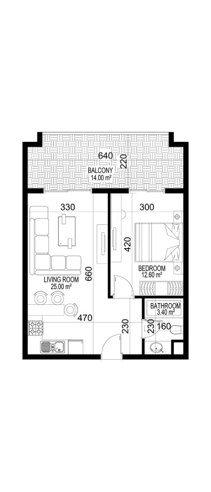 Wohnung 1+1 in Yekta Kingdom Premium, Mahmutlar, Turkey, Nr. 36417 1