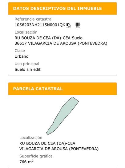  قطعة أرض في Vilagarcia de Arousa, Spain 766متر مربع رقم 196214