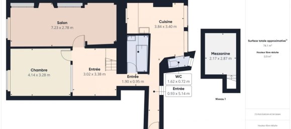 Квартира с 2 комнатами в Лион, Франция № 302775 9