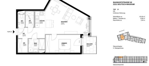 Apartamento de 2 habitaciónes en Deutsch-Wagram, Austria No. 254774 13