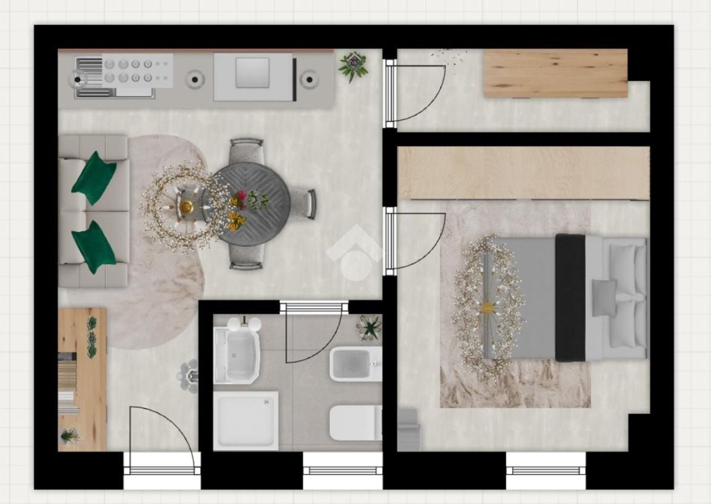 Дом с 2 комнатами в Чезано Мадерно, Италия № 103031