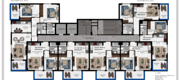 شقة 1+1 في Avsallar, Turkey رقم 31247 13