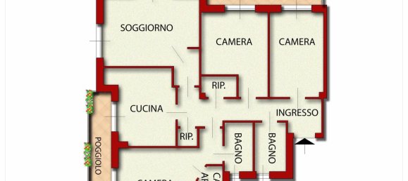 7غرفة شقة في Genoa, Italy رقم 14908 41