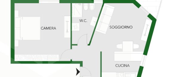 2غرفة شقة في Bresso, Italy رقم 30463 29