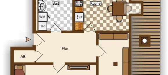 Квартира с 1 спальней в Лейпциг, Германия № 59245 11