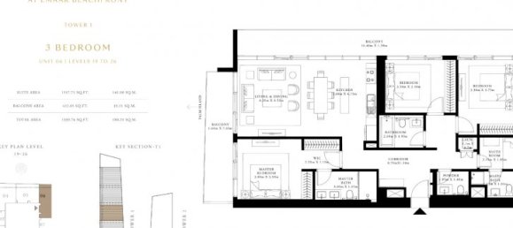 Квартира с 3 спальнями в Dubai Harbour, ОАЭ № 6 12