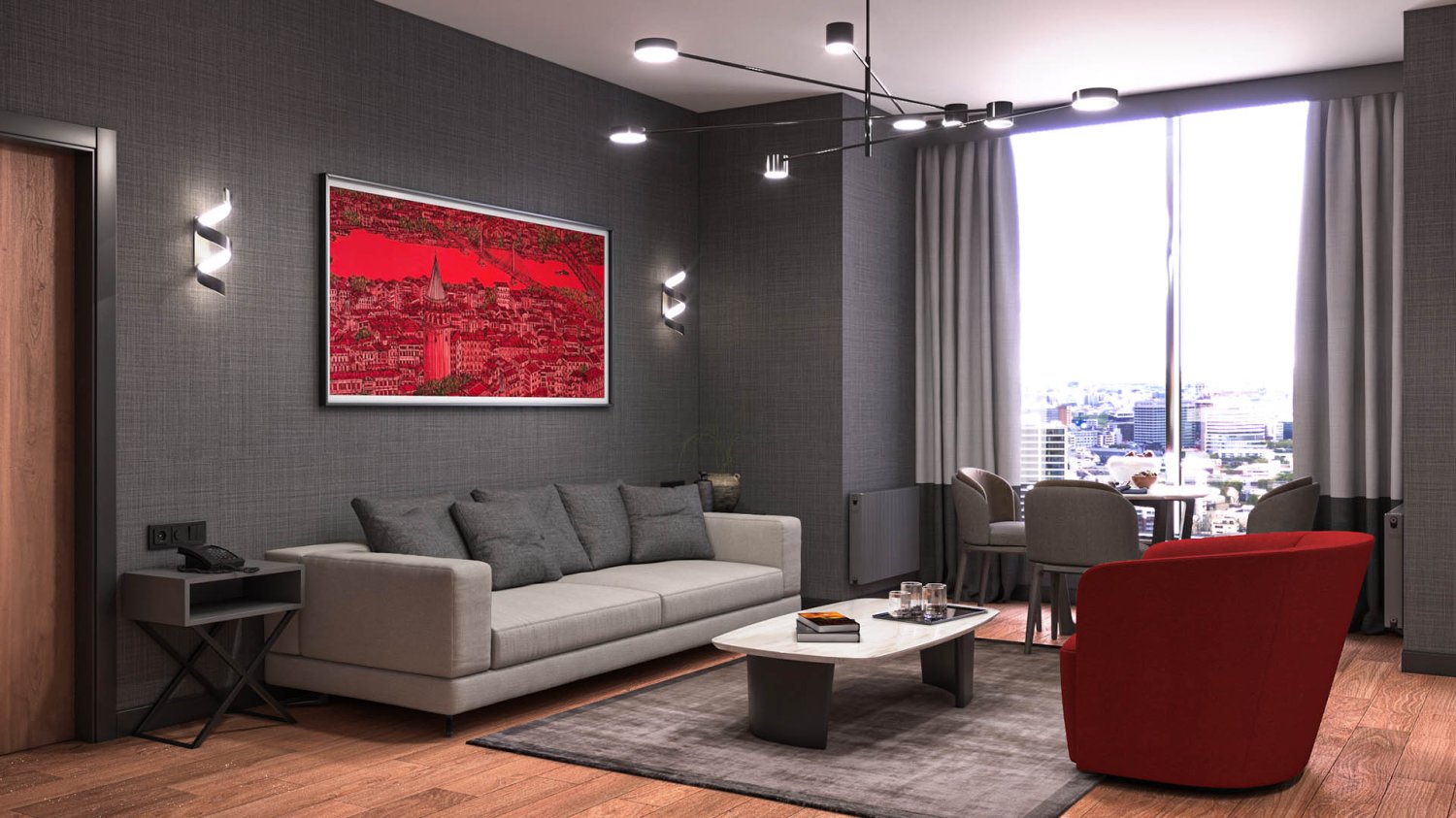 Wohnung 1+1 in Sheraton Residence, Istanbul, Turkey, Nr. 34736