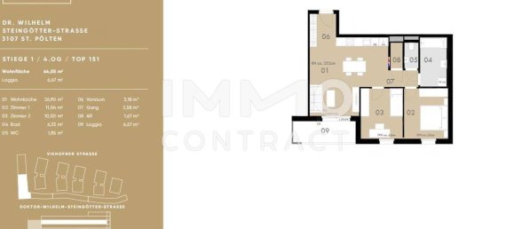 Apartamento de 2 dormitorios en St. Polten, Austria No. 175230 28