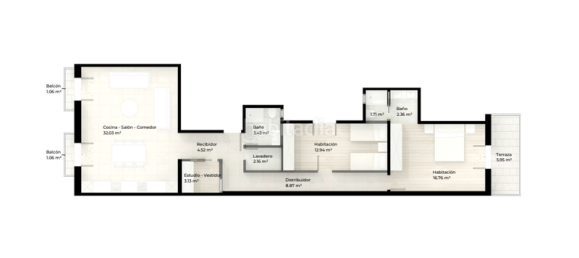 Apartamento de 2 dormitorios en Ciudad Vieja, Spain No. 156910 42