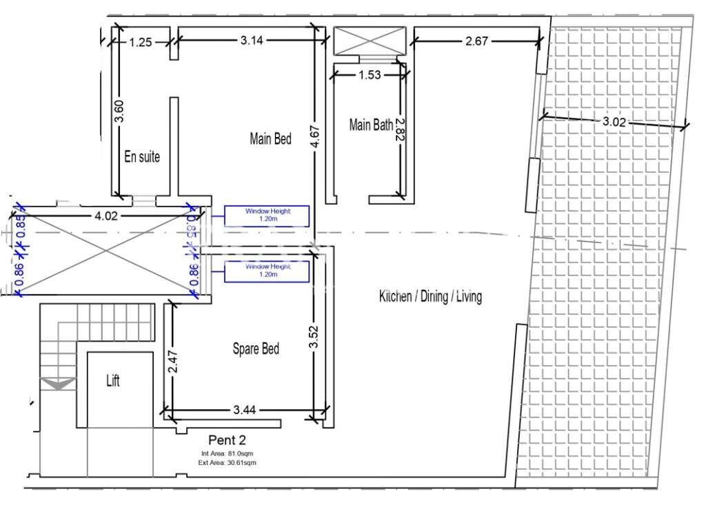 Пентхаус с 2 спальнями в Лука, Мальта № 1994