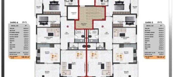 4 rooms Apartment in Cikcilli, Turkey No. 14890 22