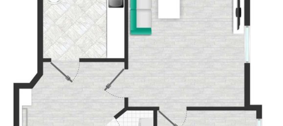 Квартира с 1 спальней в Лейпциг, Германия № 54309 24