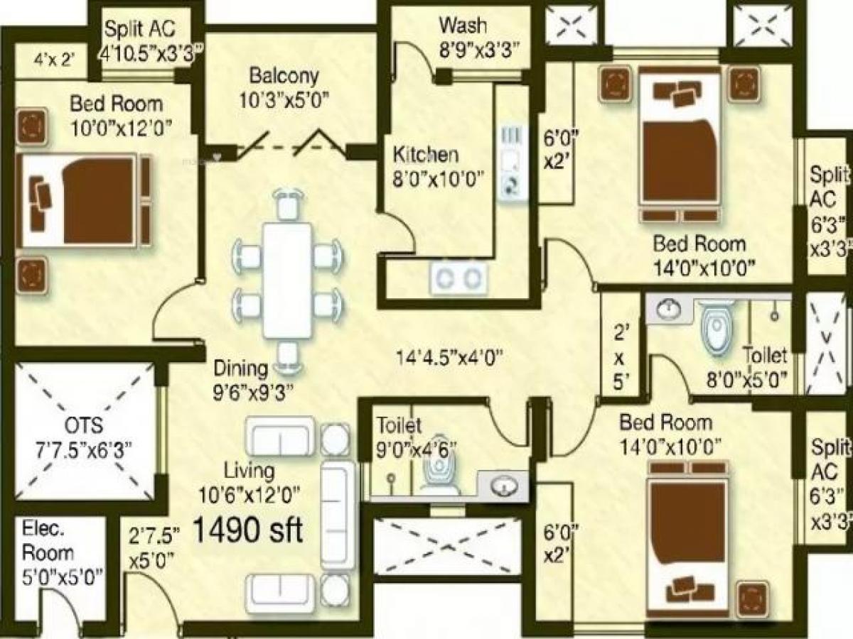 3 Schlafzimmer Haus in Chennai, India, Nr. 48743